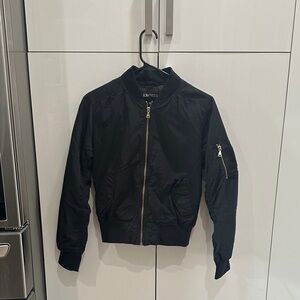 Express Black Zip-Up Bomber Jacket